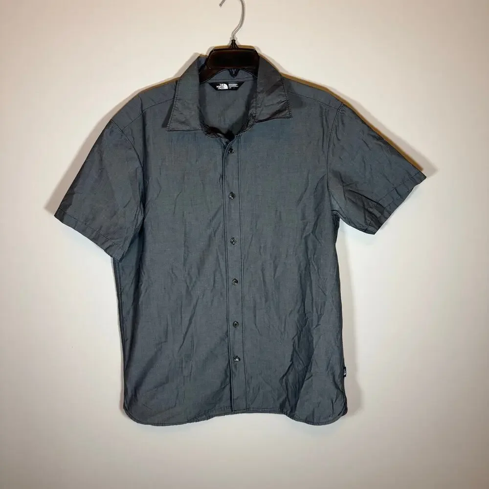 Men’s L Gray The North Face Outdoor Casual Normcore Short Sleeve Button Up Shirt